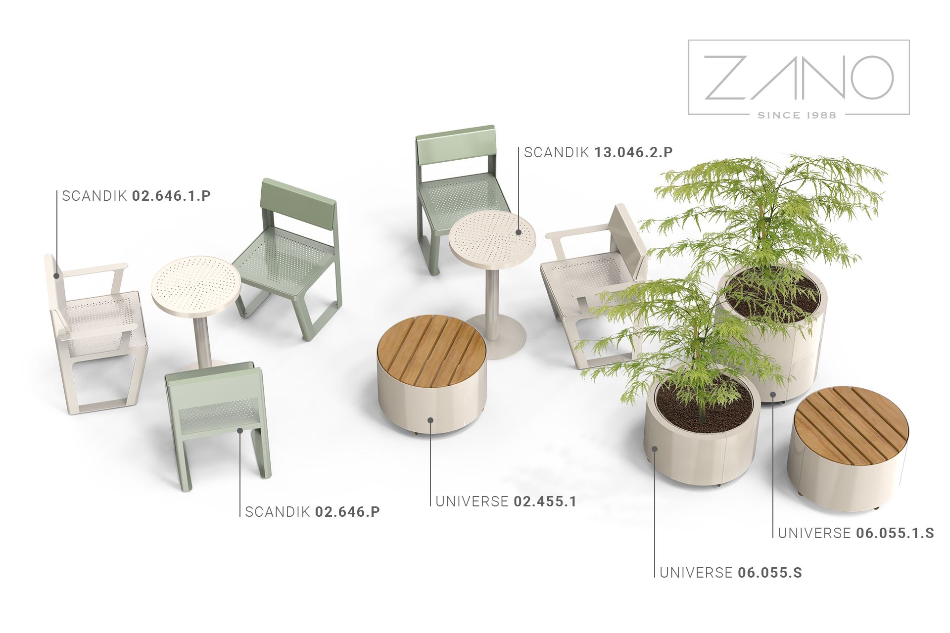 Urban furniture Universe ja Scandik | ZANO