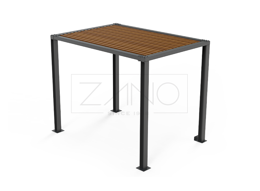 Pergola 3 x 2 m 22.001.2 | hiiliteräs ja lehtipuu