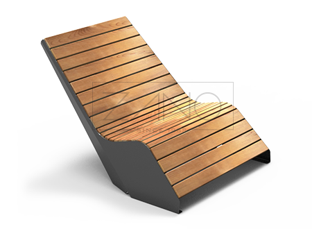 Duo lounger - urbaani, mukava lepotuoli Mustasta teräksestä valmistettu kaupunkituoli