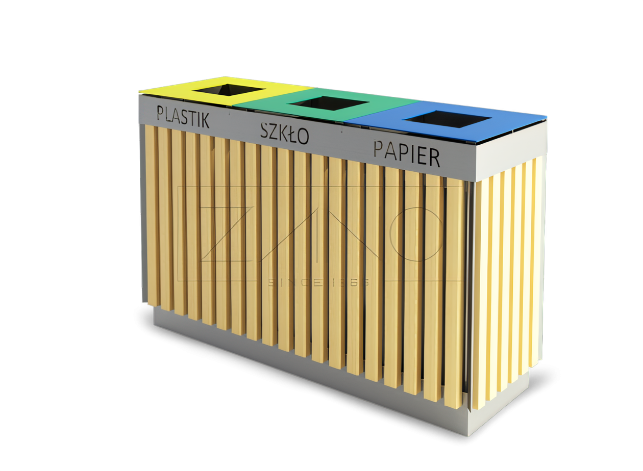 Argo ruostumattomasta teräksestä valmistettu kierrätysastia Argo jätteiden lajittelukori