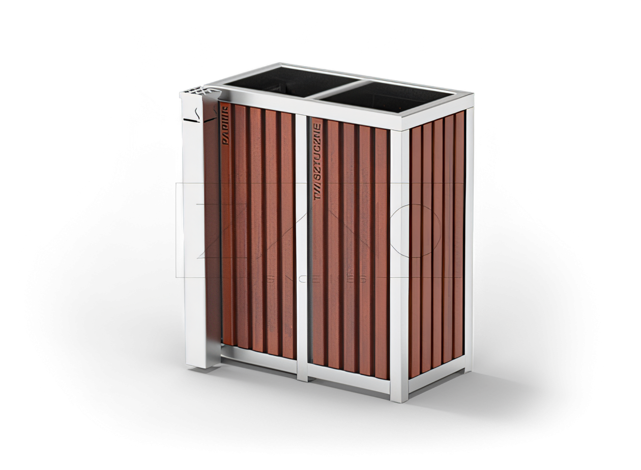 Kunnallinen kierr&auml;tysastia ruostumatonta ter&auml;st&auml;