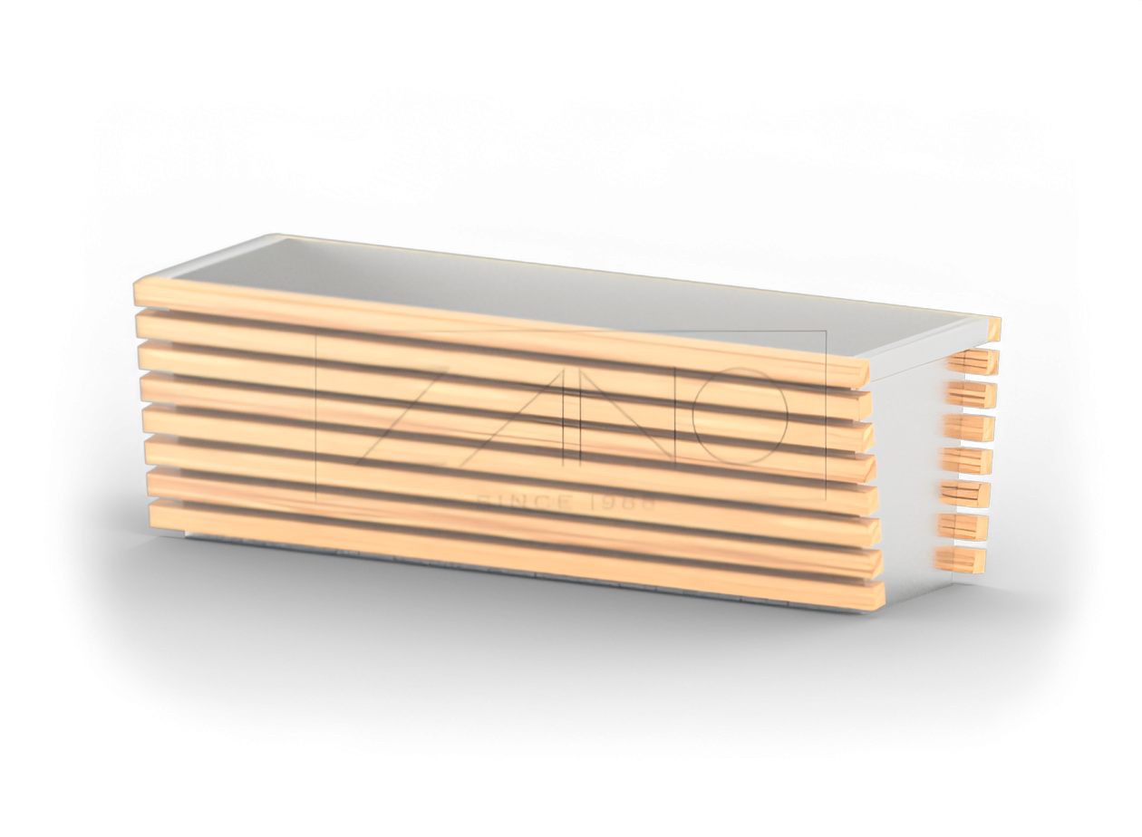 Moderni kattila ruostumatonta terästä ja puuta Moderni kattila ruostumatonta terästä ja puuta