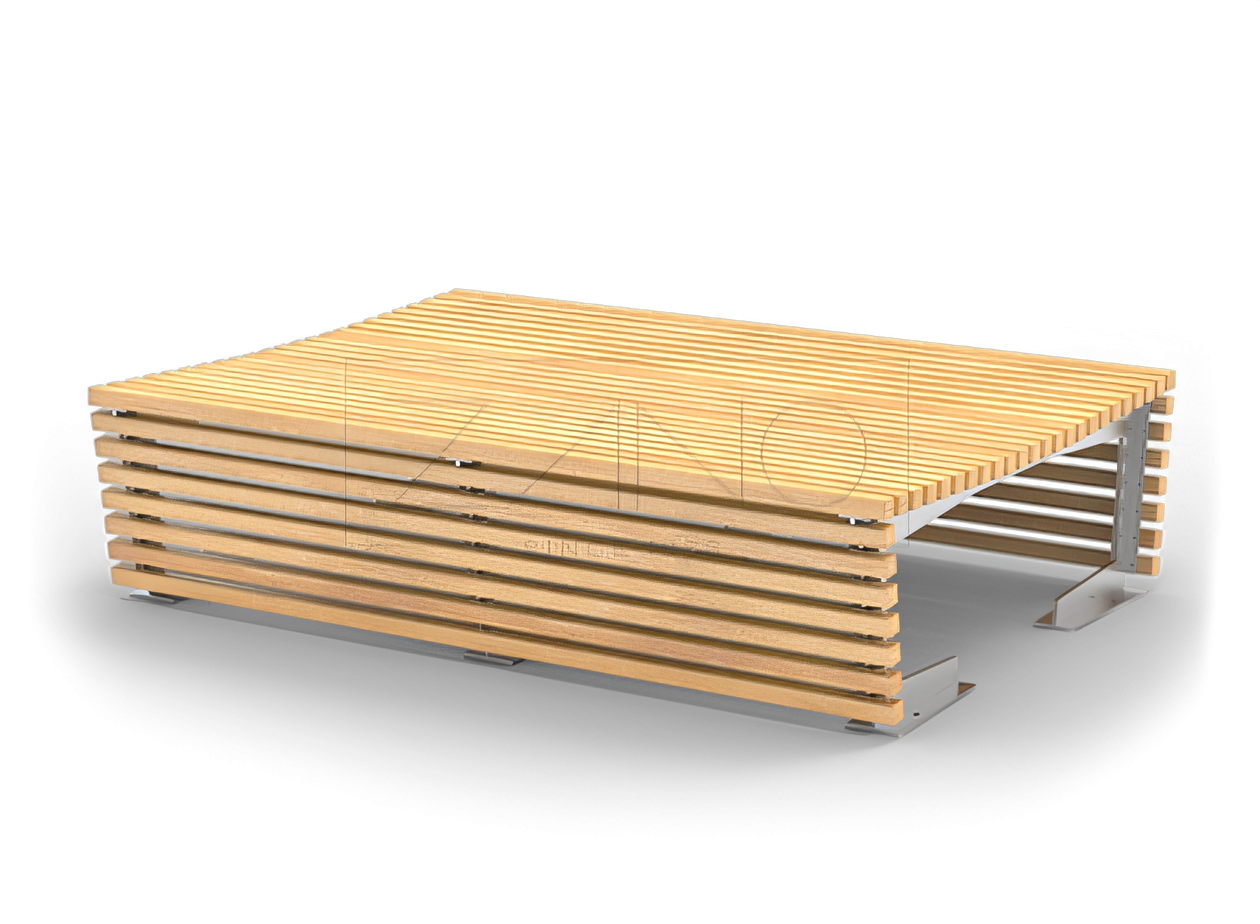 Flash kaksinkertainen leveä penkki Leveä kaupunkipenkki