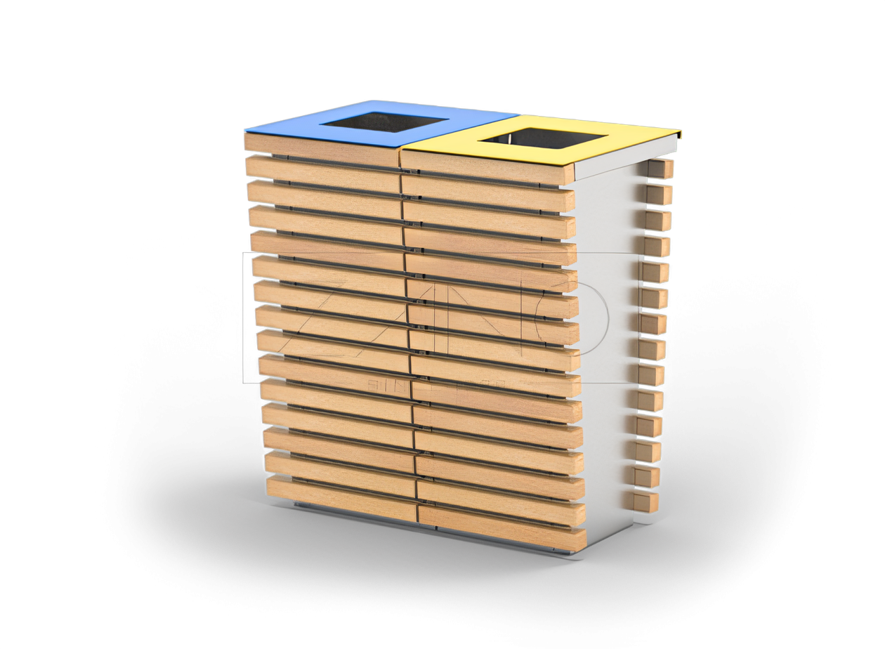 Flash-kierrätyskori 15.225 Yhdyskuntajätteen lajitteluastiat ruostumatonta terästä