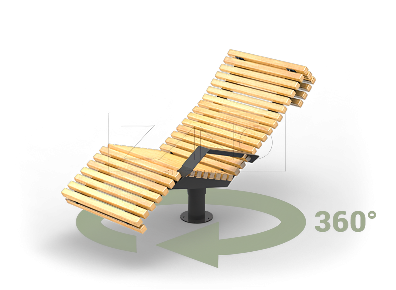 Nykyaikaiset kääntyvät aurinkotuolit kaupunkeihin ja puistoihin Nykyaikaiset kääntyvät aurinkotuolit kaupunkeihin ja puistoihin