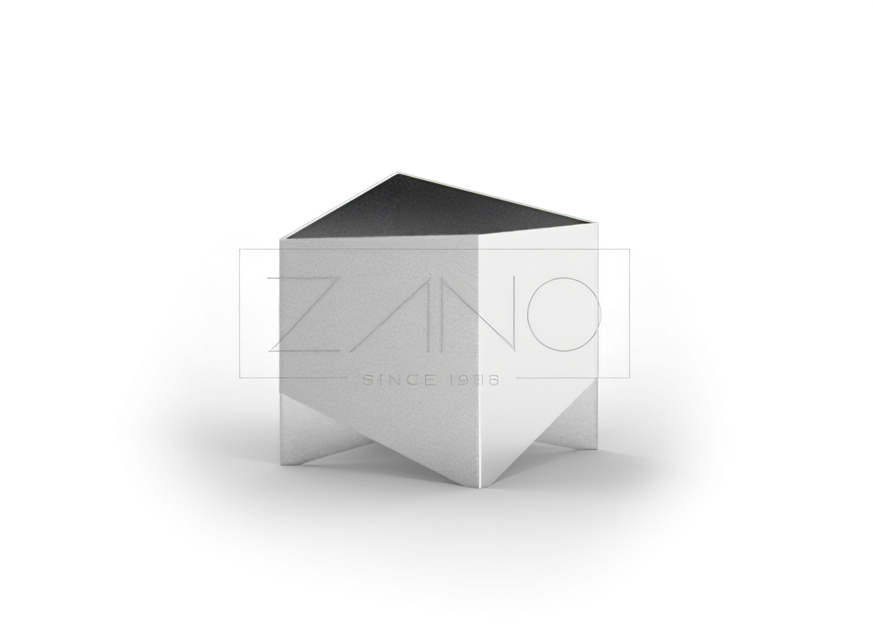 Moderni ruostumattomasta ter&auml;ksest&auml; valmistetut kaupunkiruukut