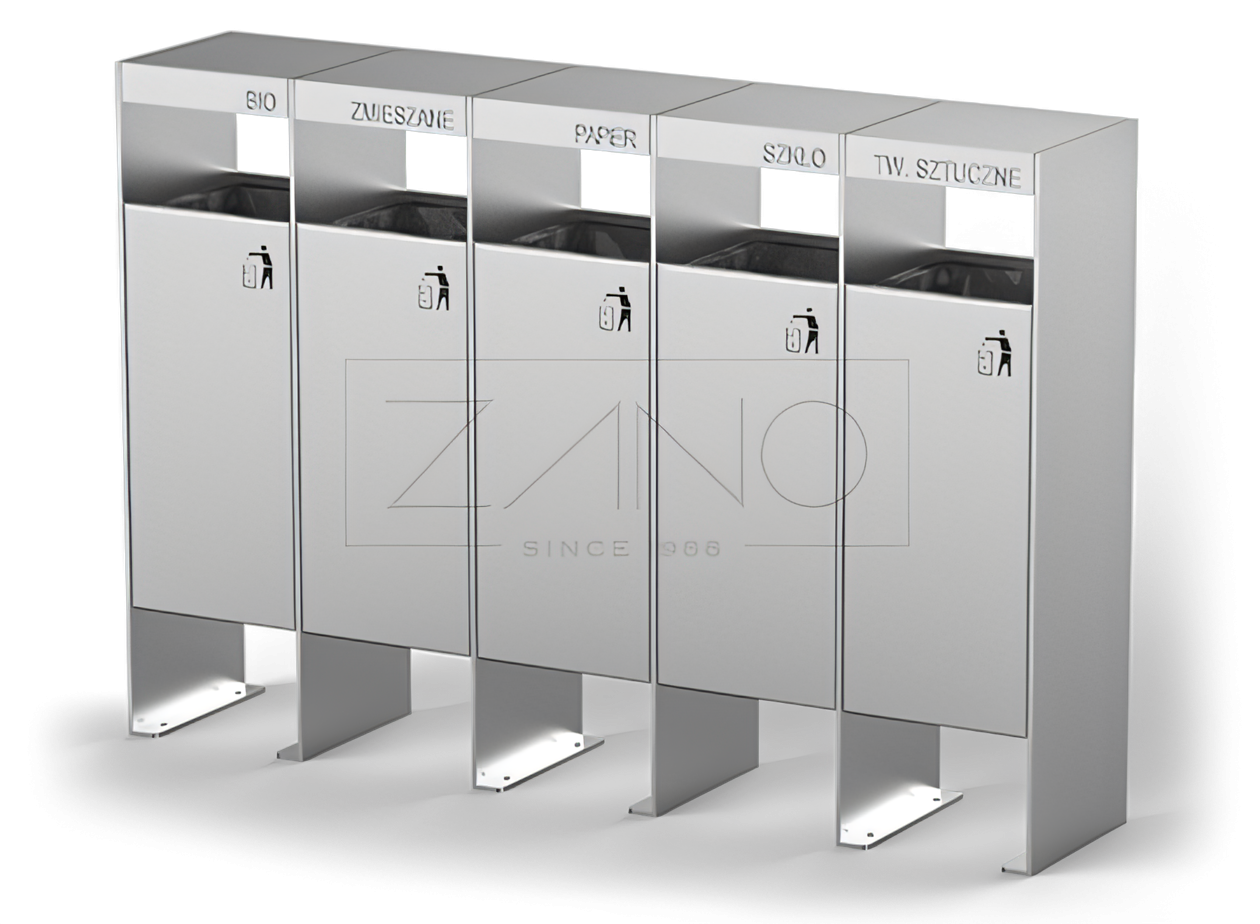 Yksinkertainen j&auml;teastia lajiteltua j&auml;tett&auml; varten | ZANO urban furniture