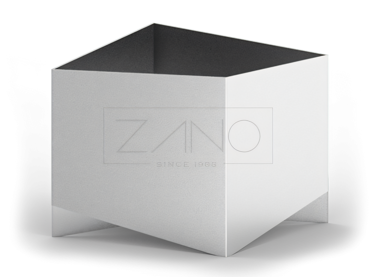 Ruostumattomasta ter&auml;ksest&auml; valmistettu kaupunkiruukku