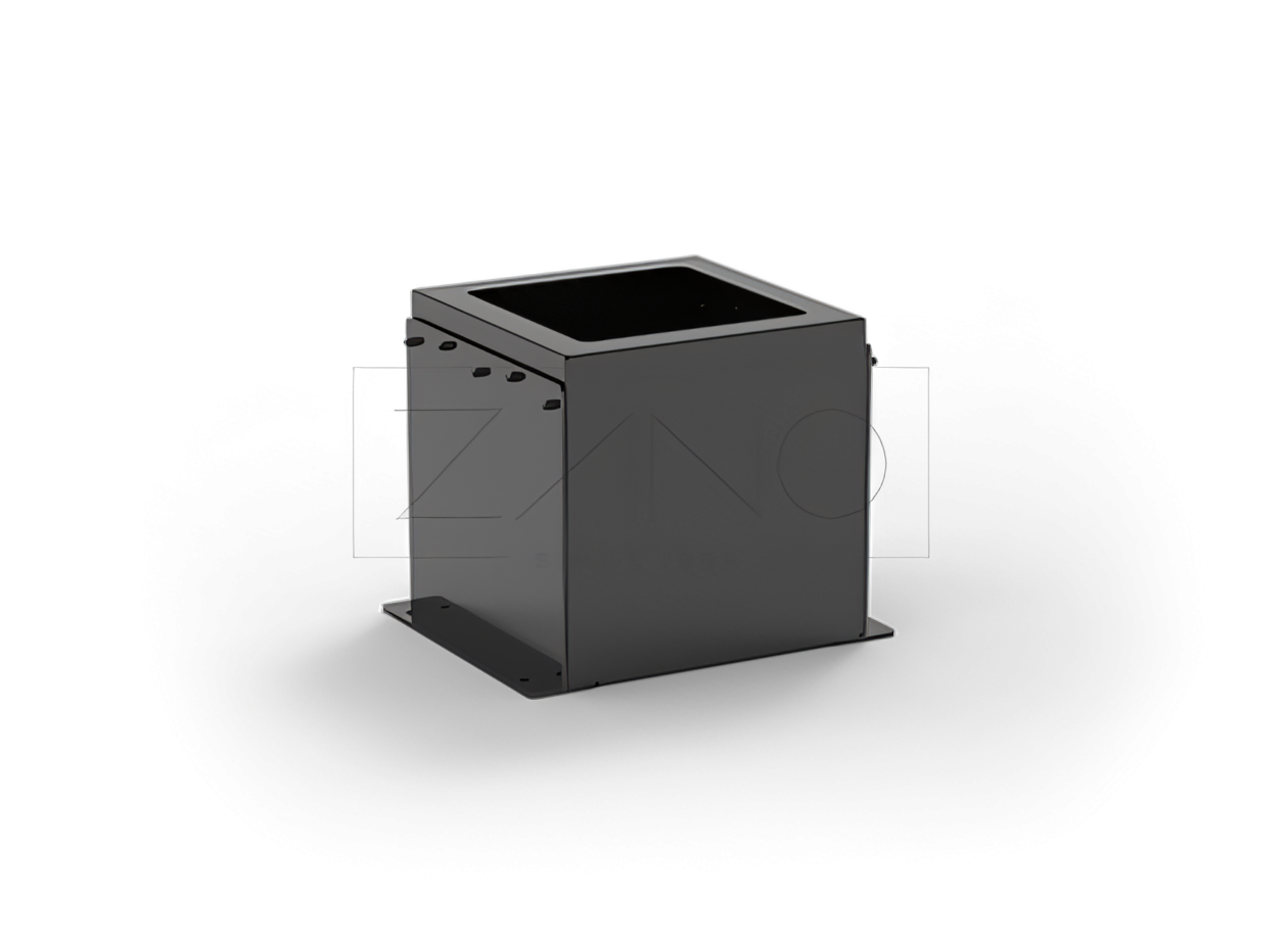 Modulaariseen Domino-sarjaan kuuluva kukkaruukku. Modulaaristen huonekalujen Domino-sarjaan kuuluva kukkaruukku.