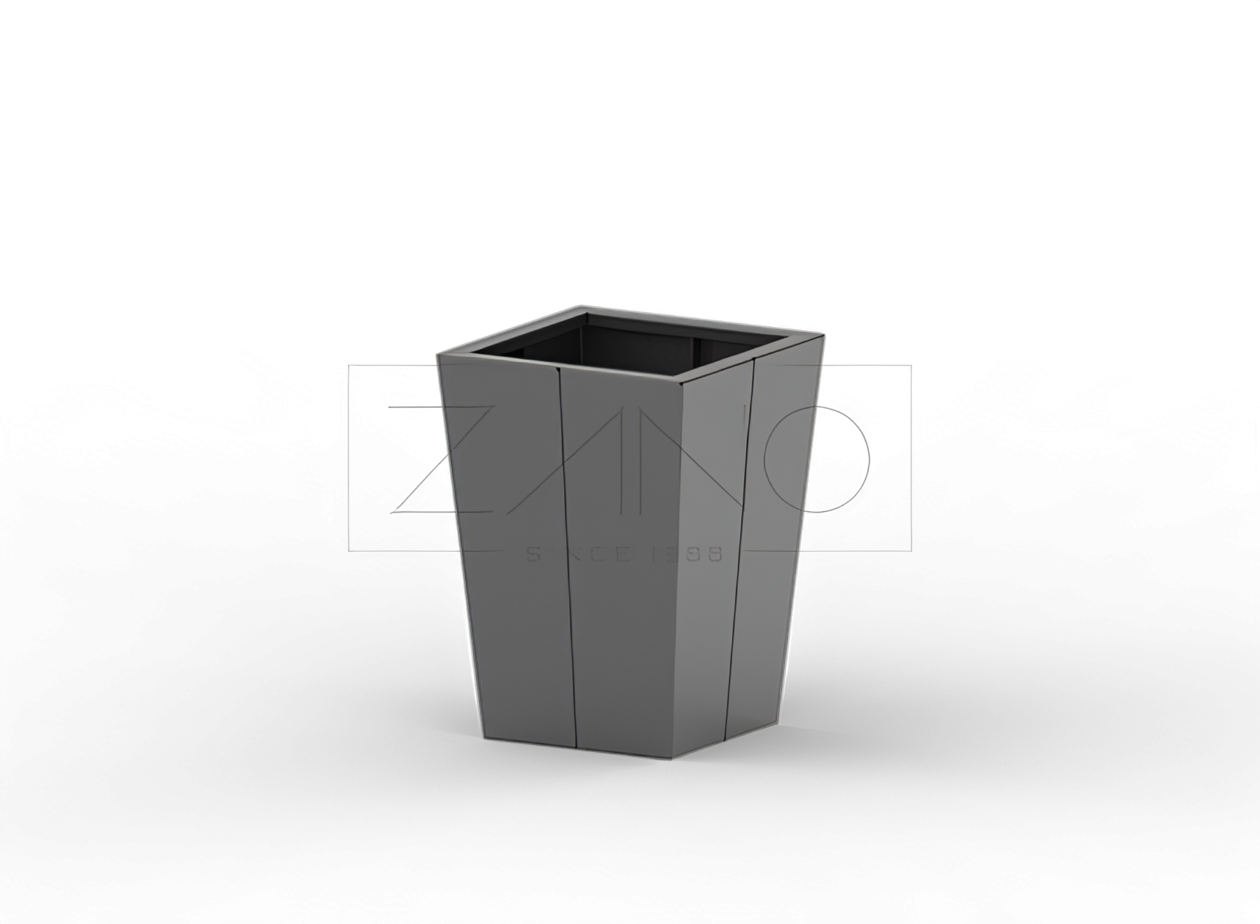 Mustasta teräksestä valmistettu tulppaaniruukku koossa S Mustasta teräksestä valmistettu tulppaaniruukku koossa S