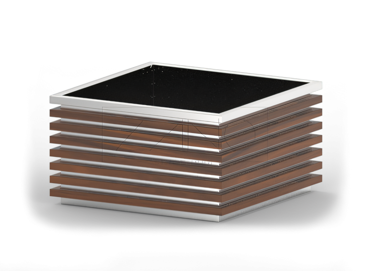 Kukkaruukku Block 06.042.XL ruostumatonta ter&auml;st&auml;