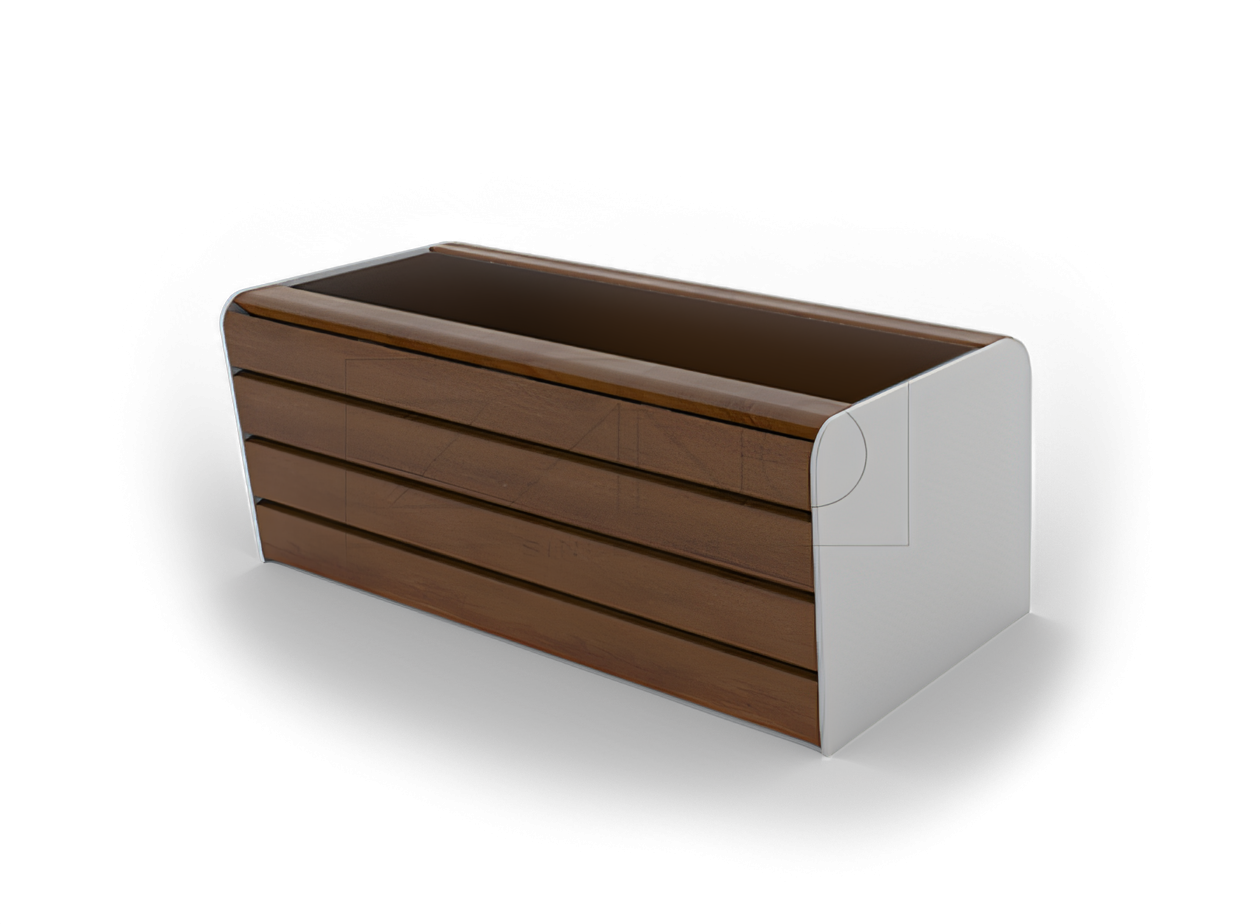 Pehme&auml; ruukku 06.012.1.M ruostumaton ter&auml;s, kuusipuu