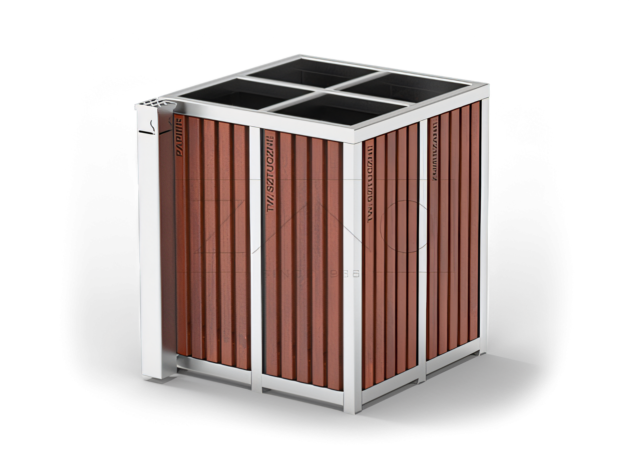 J&auml;tteiden lajittelija, j&auml;teastia nelinkertainen