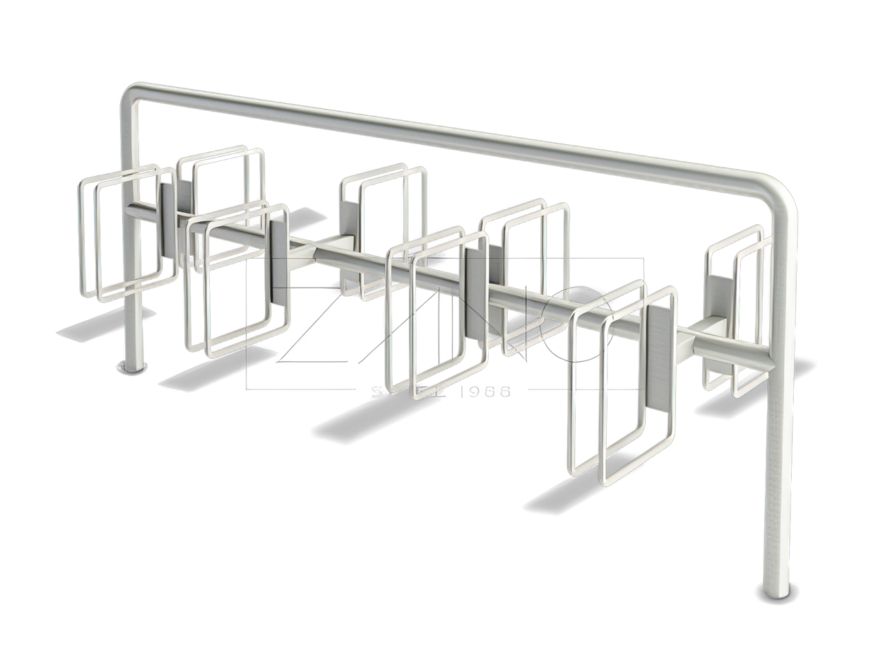 Ruostumattomasta teräksestä valmistettu moniasentoinen jalusta Pyöräteline 05.452.SN