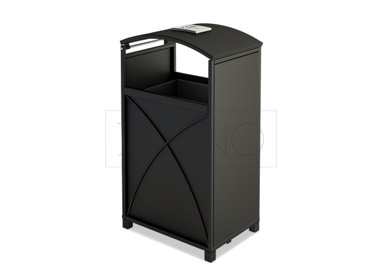 kadun roskakorit, joissa on tuhkakuppi