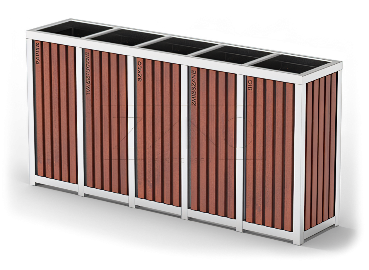 Kaupungin j&auml;tteiden lajitteluastiat