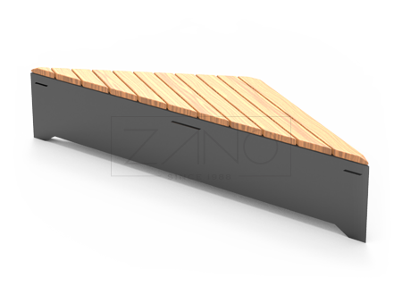 Moderni modulaarinen penkki teräksestä