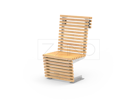 Ruostumattomasta teräksestä valmistettu kääntyvä tuoli