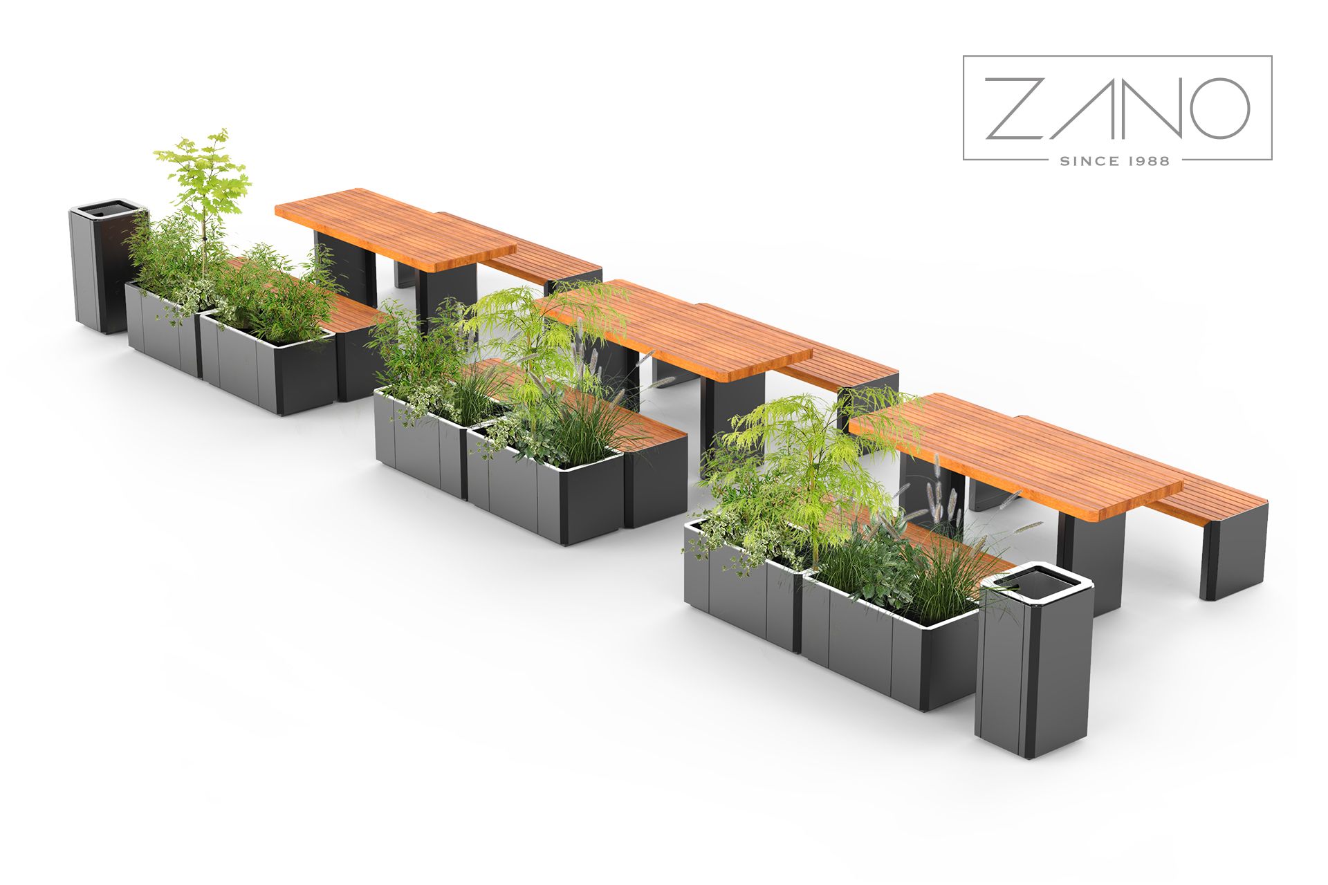 Stilo - penkit ja istutusastiat ZANO Urban Furniture -yhtiöltä